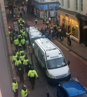 Trouble in Birmingham city centre