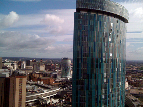 Beetham Tower from Cleveland Tower, Holloway Head, Birmingham