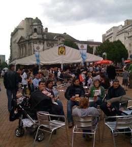 Large seating area at the Birmingham International Food Fair